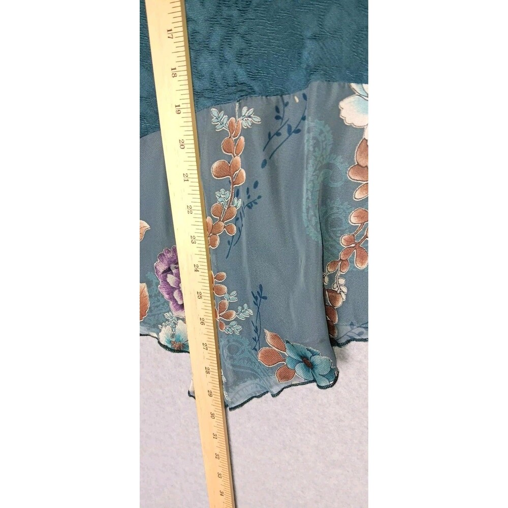 Vintage Y2K Spencer Alexis Tunic Top Womens Size 4 Multicolor Textured Dark... - Picture 4 of 13